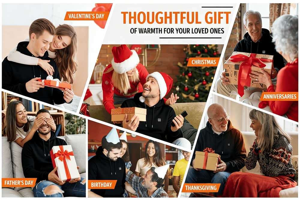 Smart Heated Hoodie! 🧥🔥 5 Heat Zones, Adjustable Temp & Ultra-Comfort! ❄️